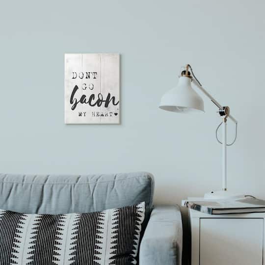 Stupell Industries Bacon My Heart Wall Plaque